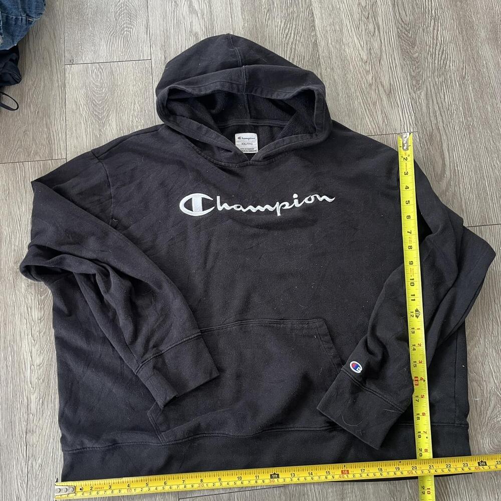 Champion black hoodie Size XXL #champion #hoodie
